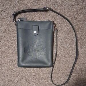 Harley-Davidson Black Leather Crossbody bag